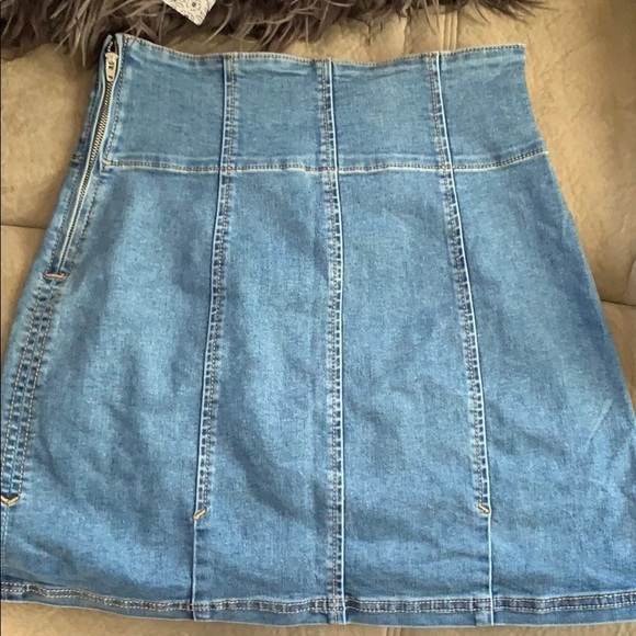 Free People Denim Mini Skirt, new with tags - Picture 6 of 11